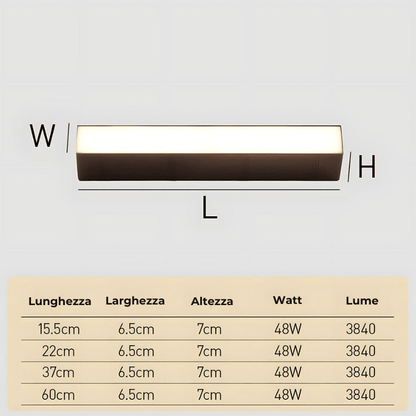 Modern Outdoor LED Wall Light in Black Aluminum