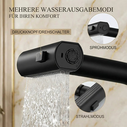 Pull-Out Kitchen Faucet with LED Temperature Display