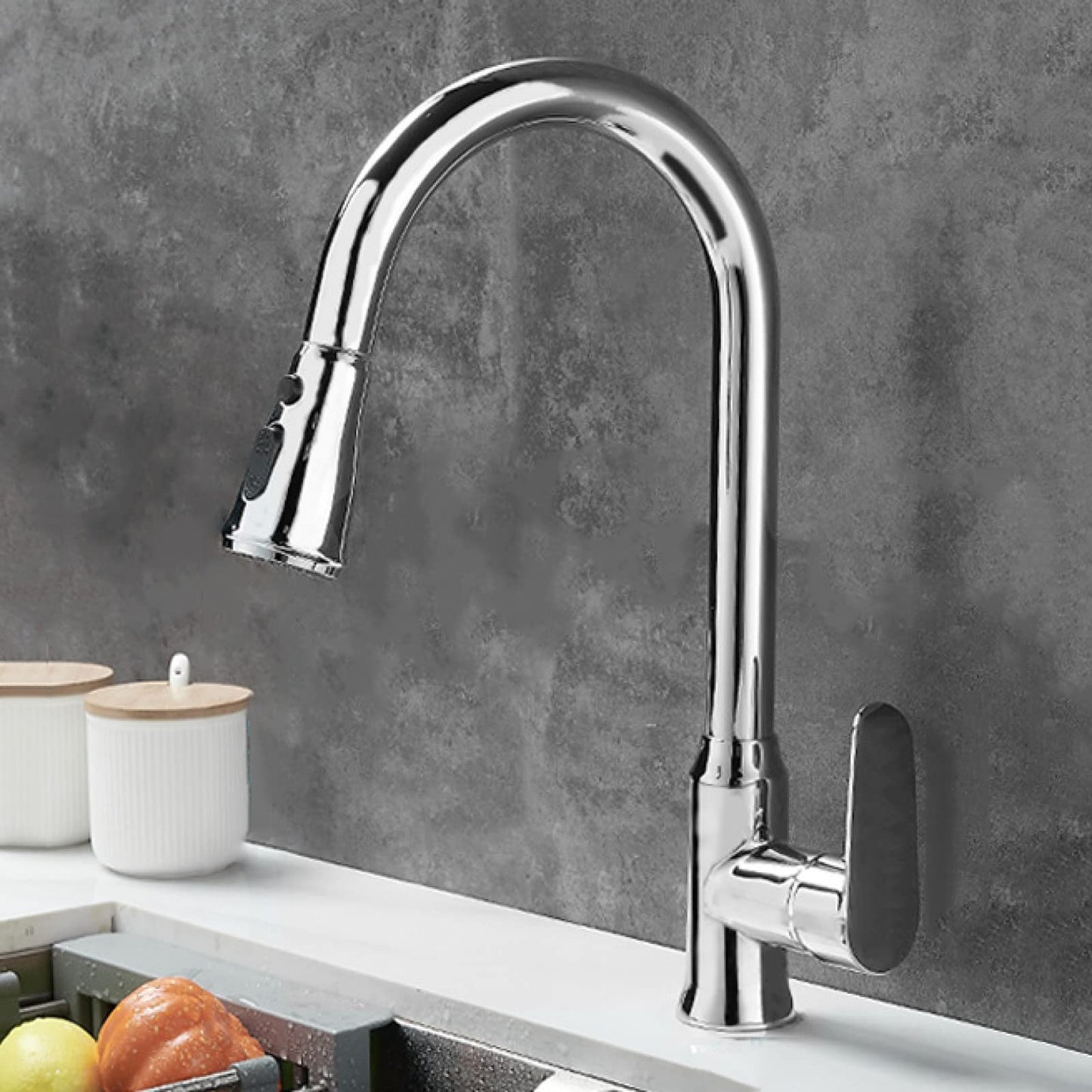 Kitchen Faucet With Pull-Out Sprayer & 360° Swivel