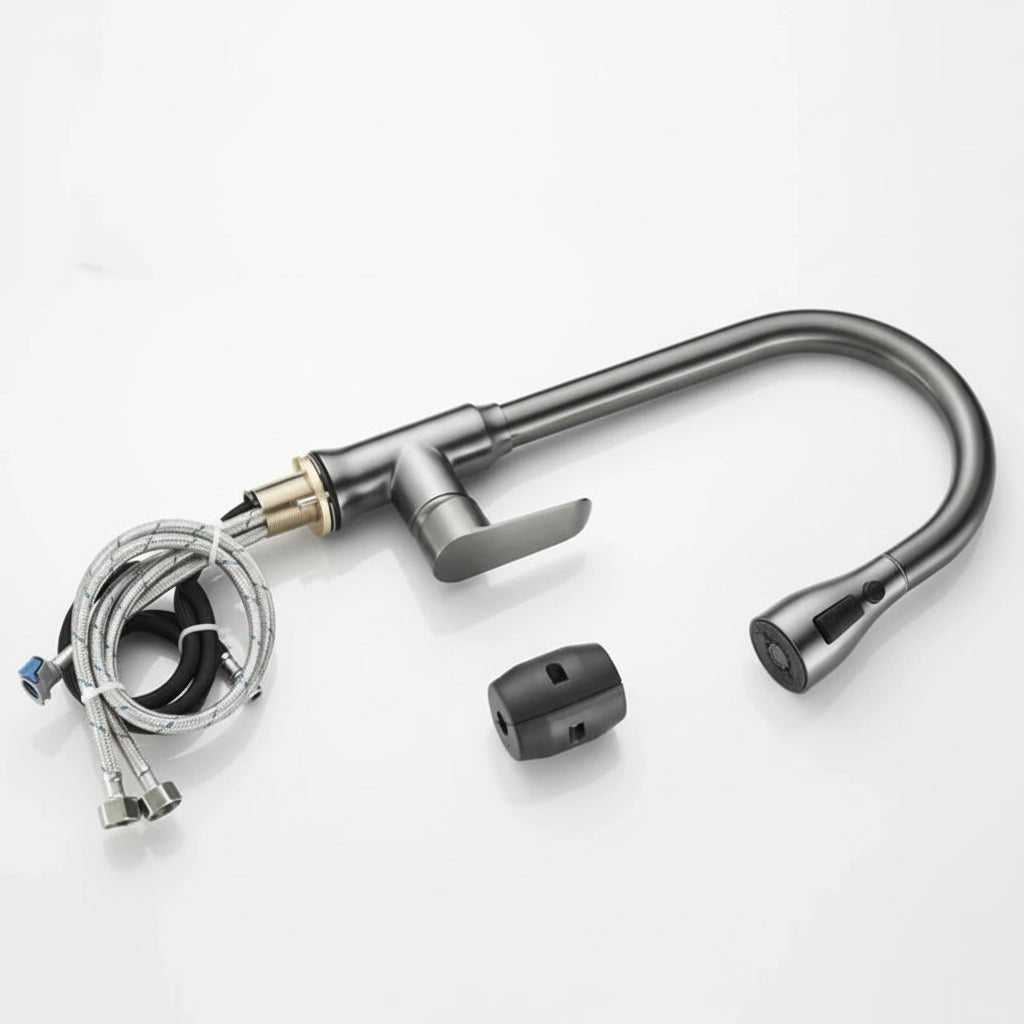 Kitchen Faucet With Pull-Out Sprayer & 360° Swivel