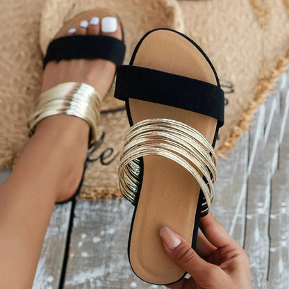 Orthopedic Slip-On Sandals — Cushioned Suede Comfort