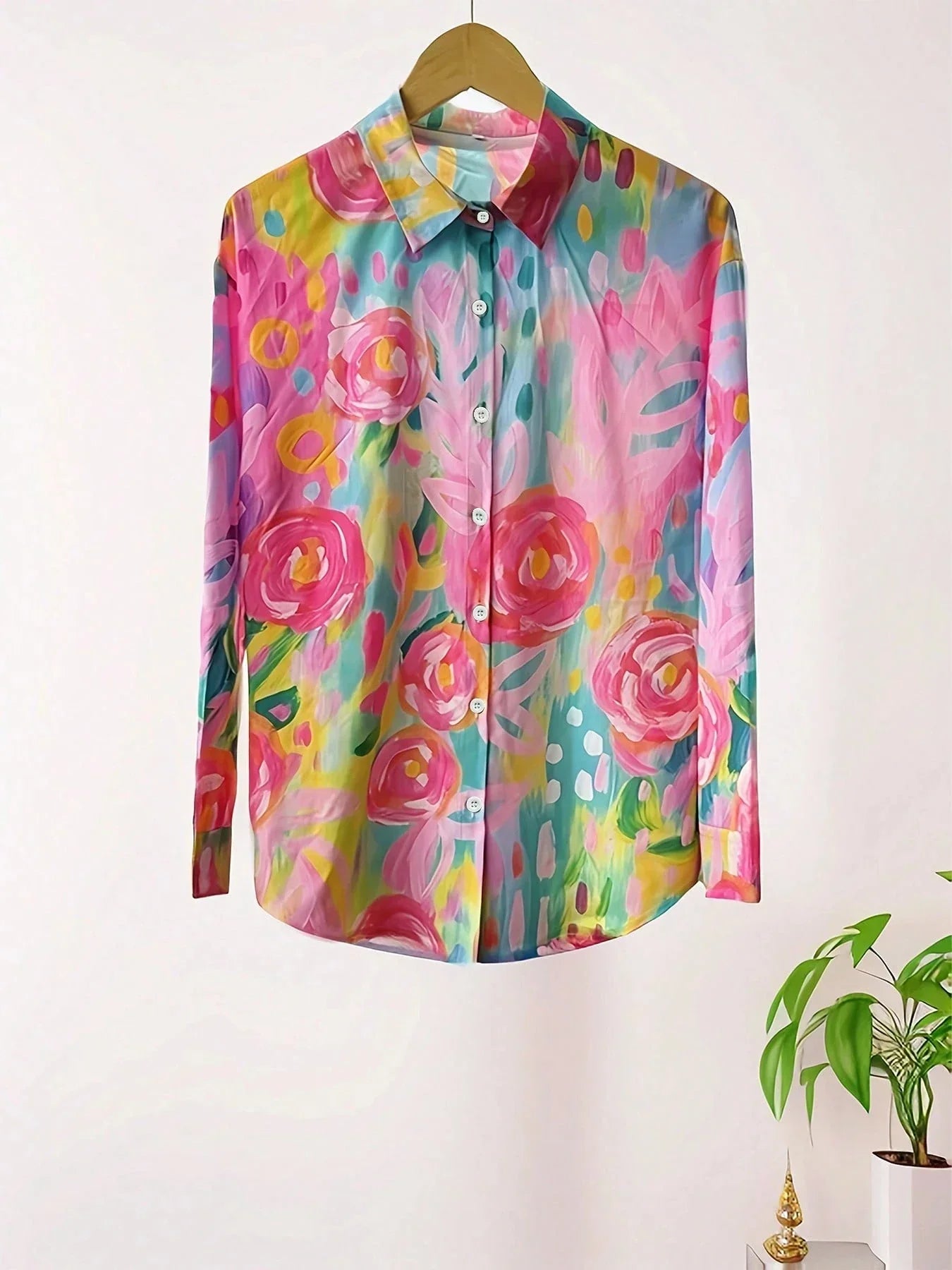 Colorful Printed Blouse with Relaxed Soft Fit