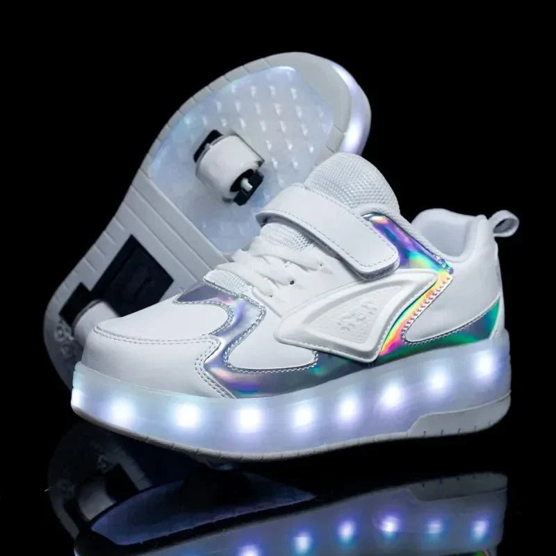 LED Roller Sneakers — Light-Up Shoes for Kids