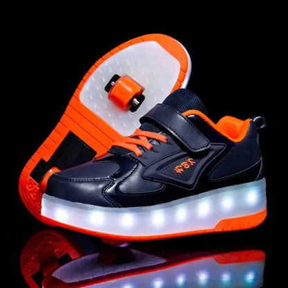 LED Roller Sneakers — Light-Up Shoes for Kids