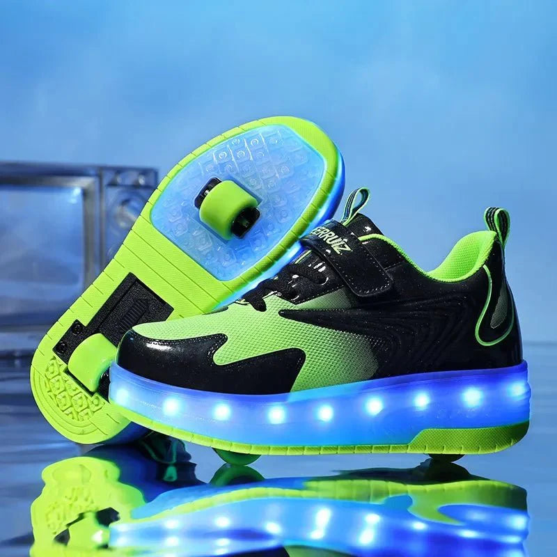 LED Roller Sneakers — Light-Up Shoes for Kids