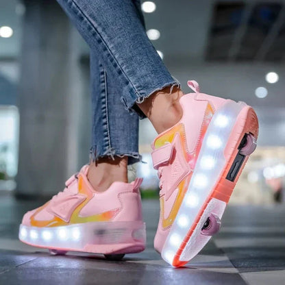 LED Roller Sneakers — Light-Up Shoes for Kids