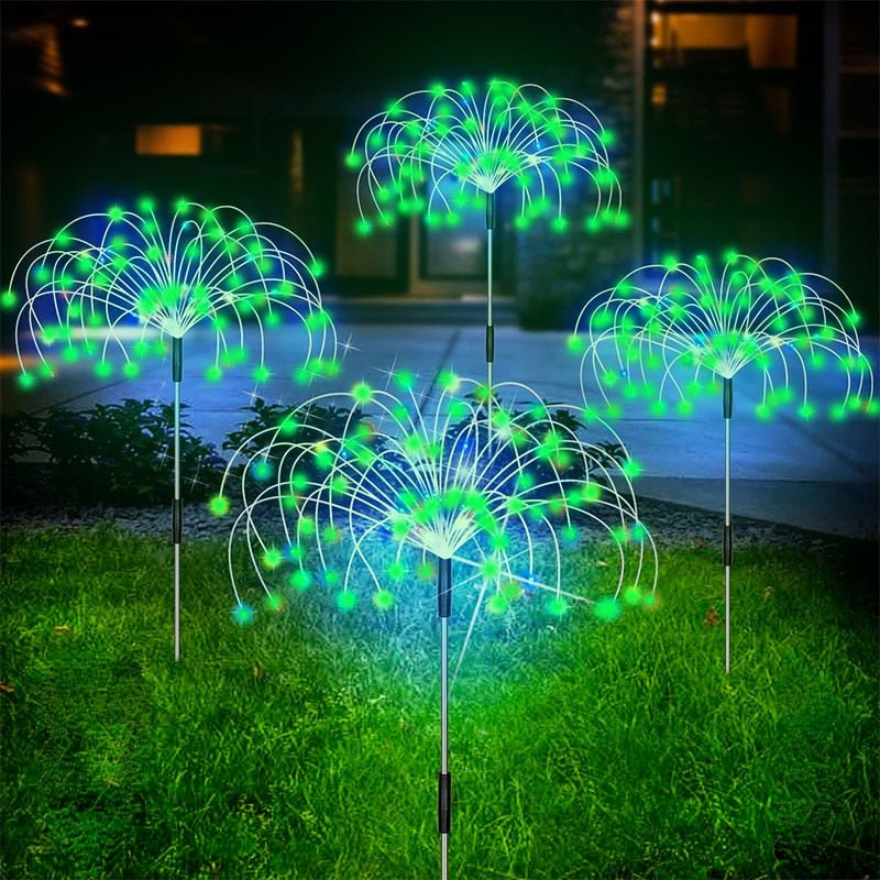 Solar Firework Garden Light — Waterproof 120-LED Display