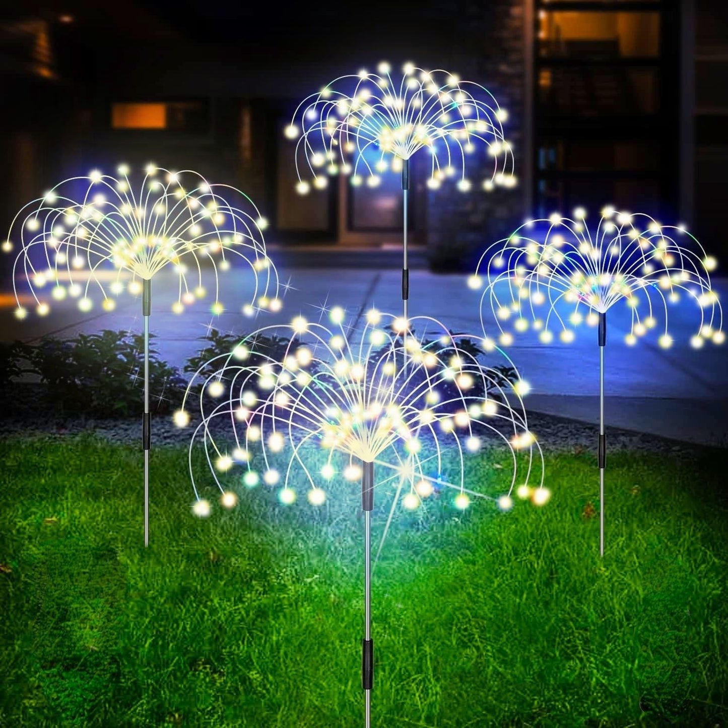 Solar Firework Garden Light — Waterproof 120-LED Display
