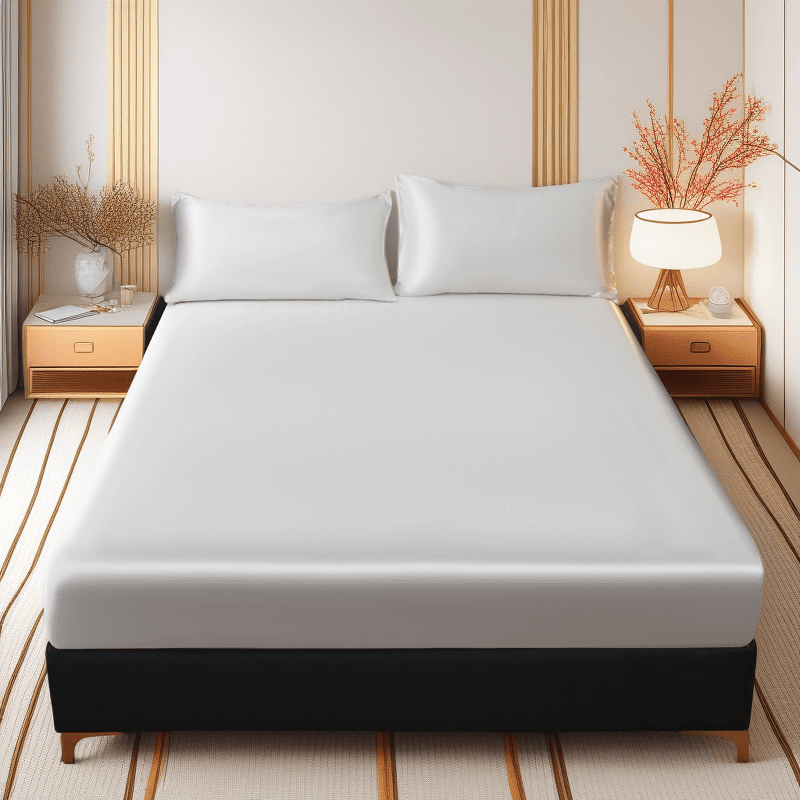 Satin Fitted Sheet — Cooling Single Bed Sheet