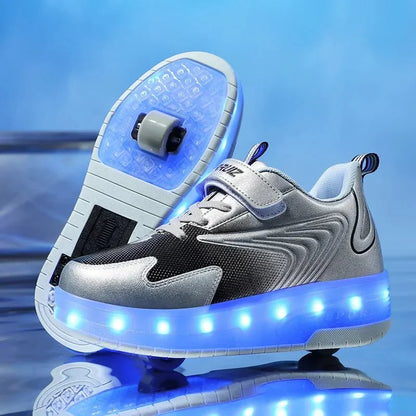 LED Roller Sneakers — Light-Up Shoes for Kids