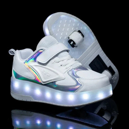 LED Roller Sneakers — Light-Up Shoes for Kids