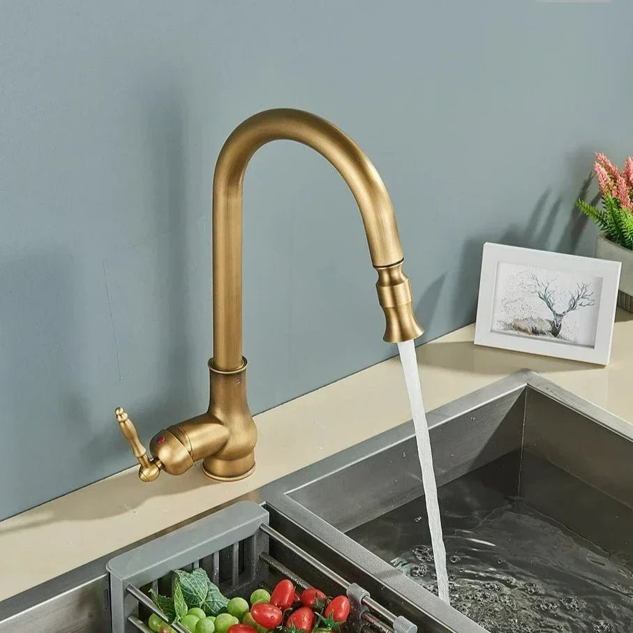 Pull-Out Kitchen Faucet — Antique Bronze Touch Sensor