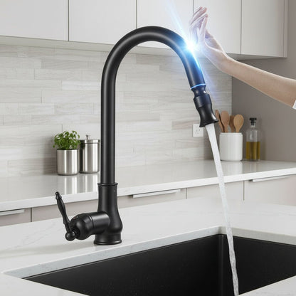 Pull-Out Kitchen Faucet — Antique Bronze Touch Sensor