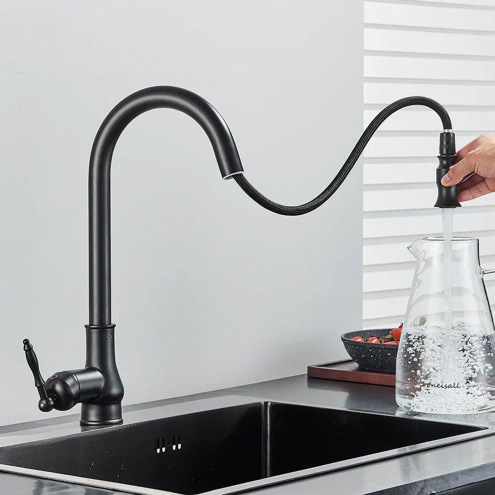 Pull-Out Kitchen Faucet — Antique Bronze Touch Sensor