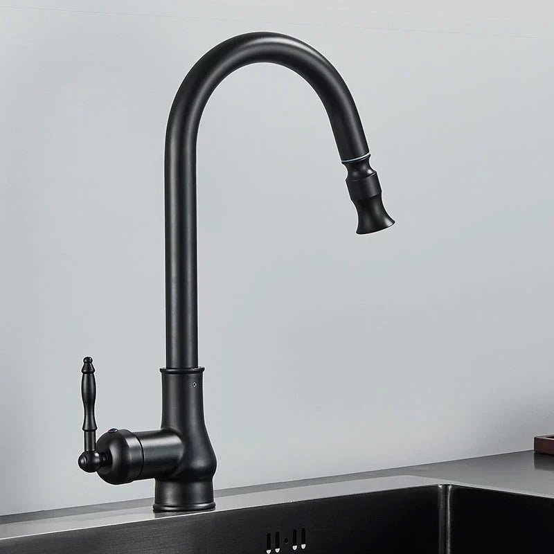 Pull-Out Kitchen Faucet — Antique Bronze Touch Sensor