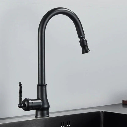Pull-Out Kitchen Faucet — Antique Bronze Touch Sensor