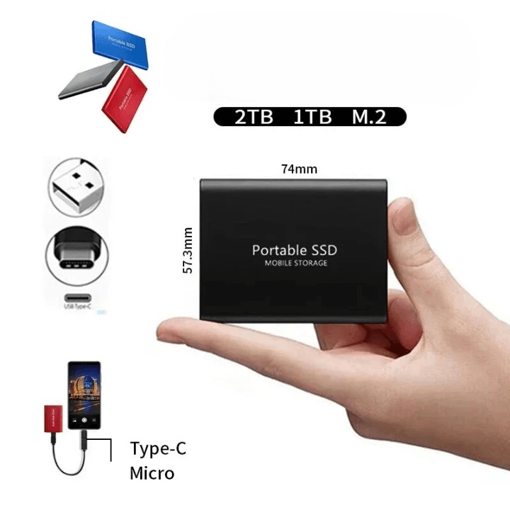 Portable SSD 512GB — USB-C Ultra-Fast Transfer