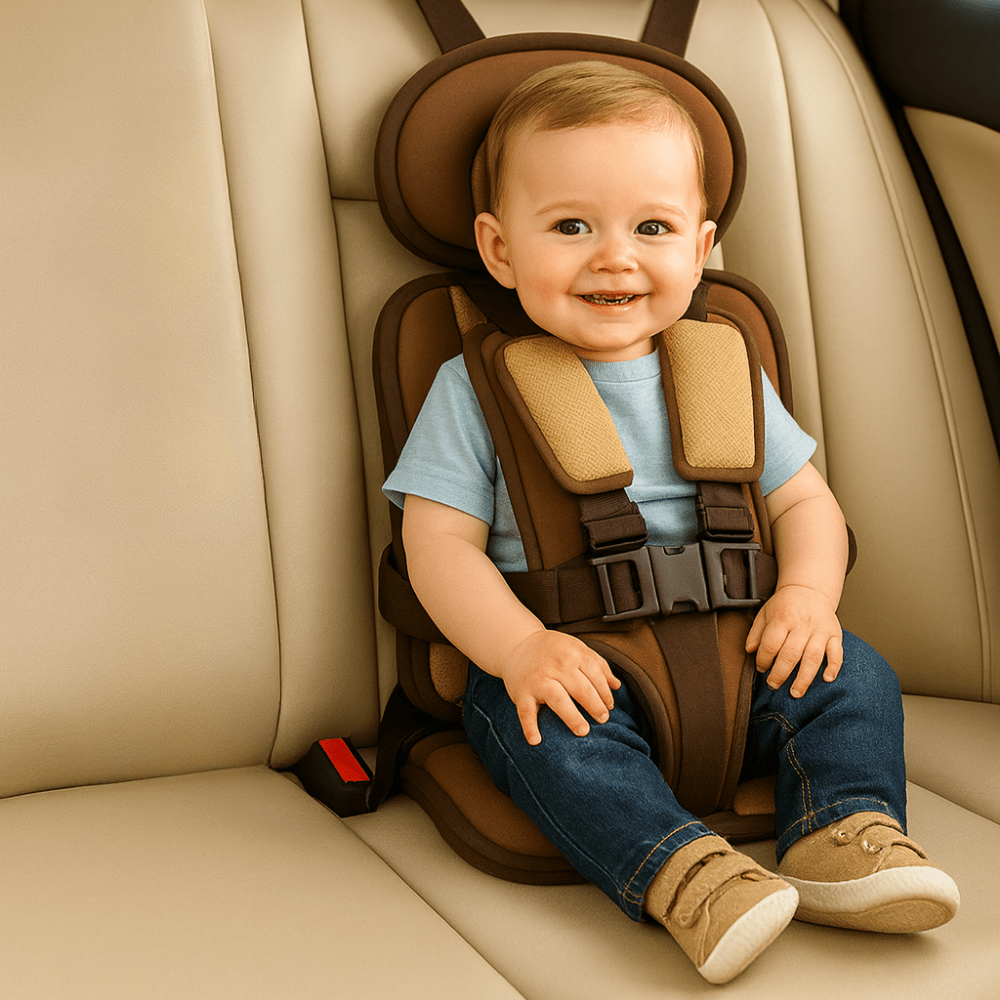 Portable Booster Car Seat — 5-Point Safety Harness