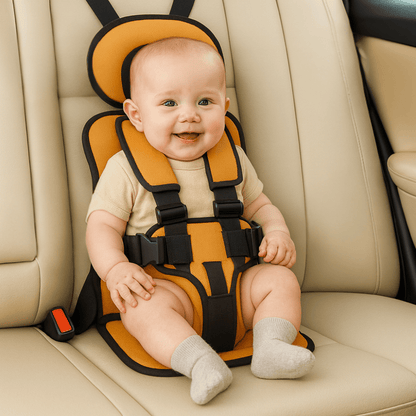Portable Booster Car Seat — 5-Point Safety Harness