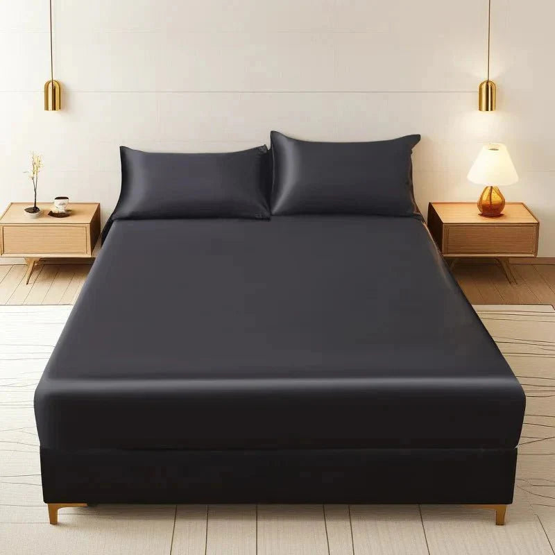 Satin Fitted Sheet — Cooling Single Bed Sheet