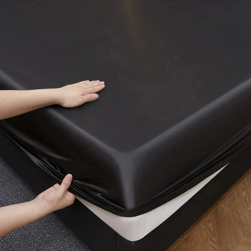 Satin Fitted Sheet — Cooling Single Bed Sheet