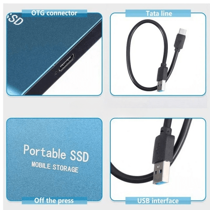 Portable SSD 512GB — USB-C Ultra-Fast Transfer
