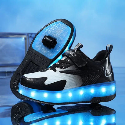 LED Roller Sneakers — Light-Up Shoes for Kids