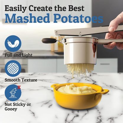 Stainless Steel Potato Masher — Sturdy Tool for Creamy Mash