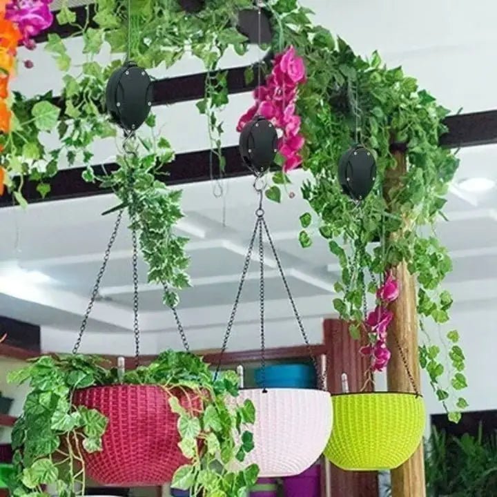 Plant Pulley Hanging Set — Easy Raise & Lower Kit