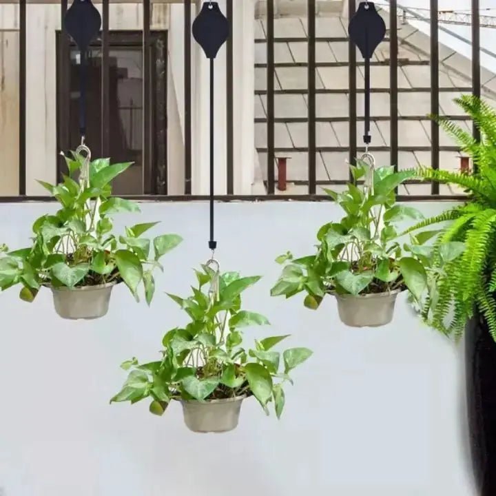 Plant Pulley Hanging Set — Easy Raise & Lower Kit
