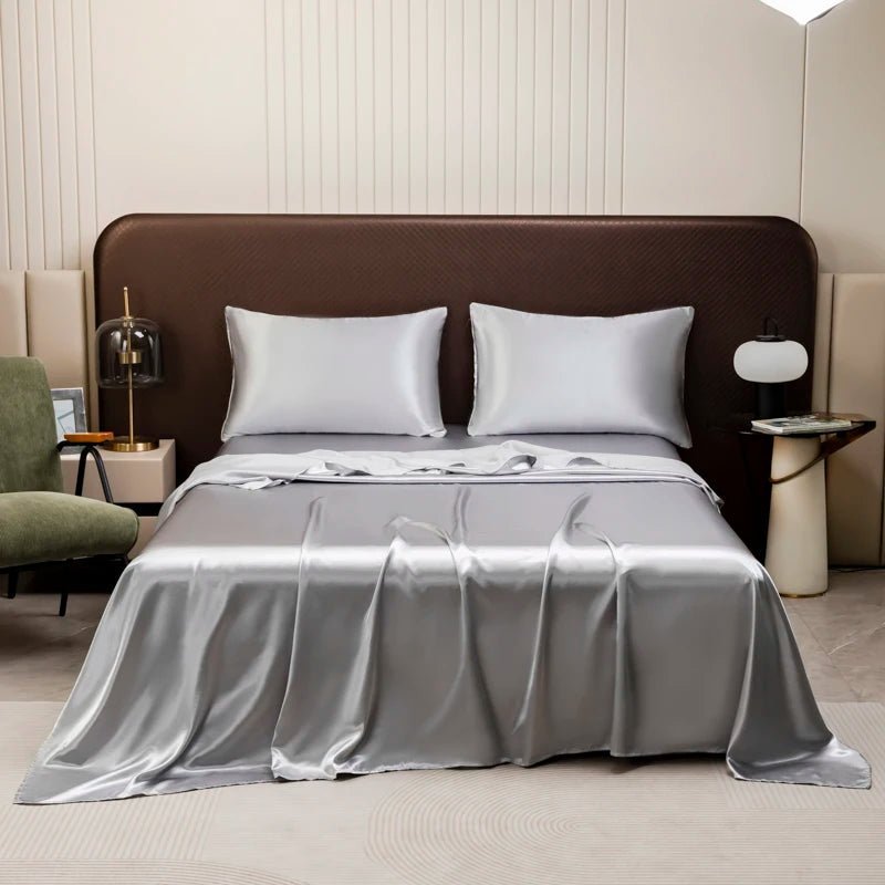 Satin Bed Sheet Set — Cooling, Soft & Breathable