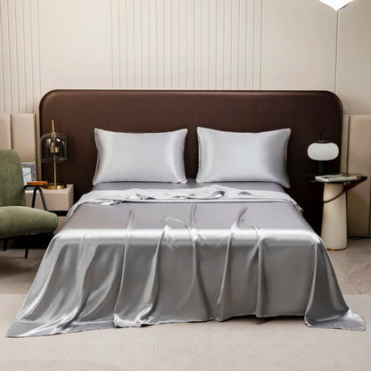 Satin Bed Sheet Set — Cooling, Soft & Breathable