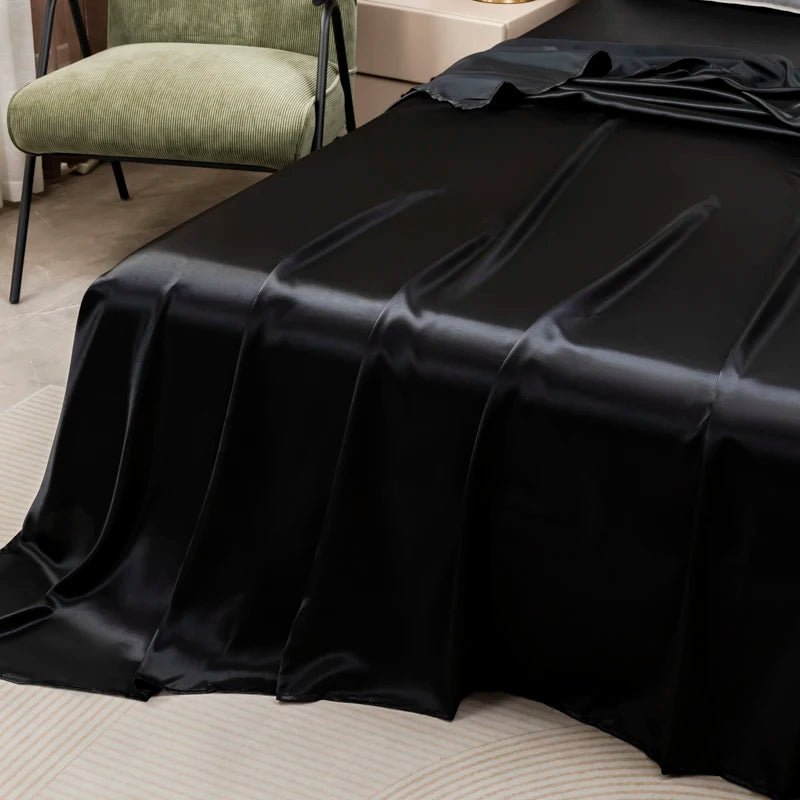 Satin Bed Sheet Set — Cooling, Soft & Breathable