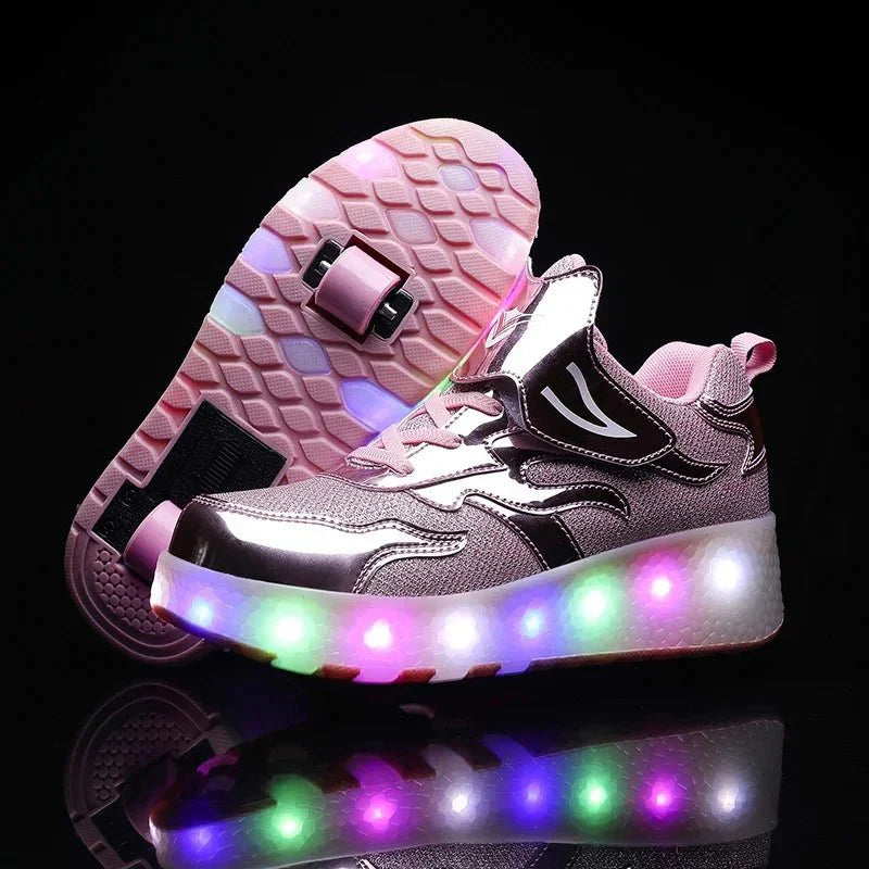 LED Roller Sneakers — Light-Up Shoes for Kids