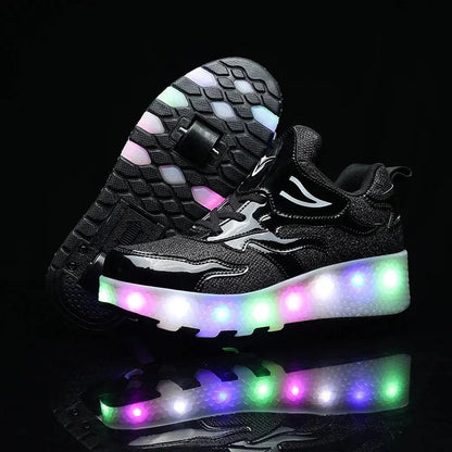 LED Roller Sneakers — Light-Up Shoes for Kids