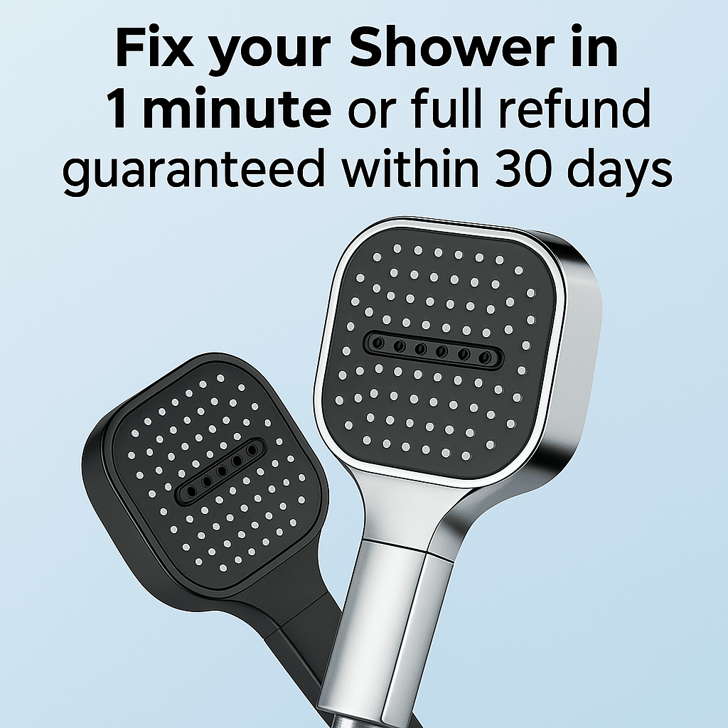 High-Pressure Shower Head — Turbo Boost & Filtration