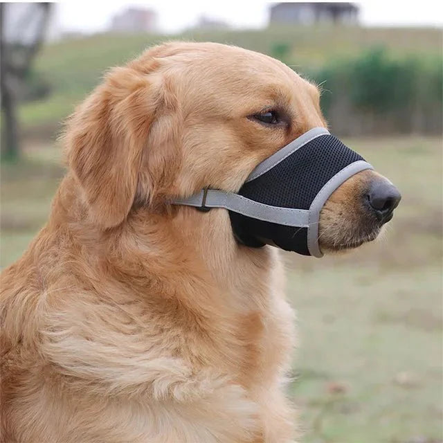 Soft Mesh Dog Muzzle — Breathable & Adjustable Fit