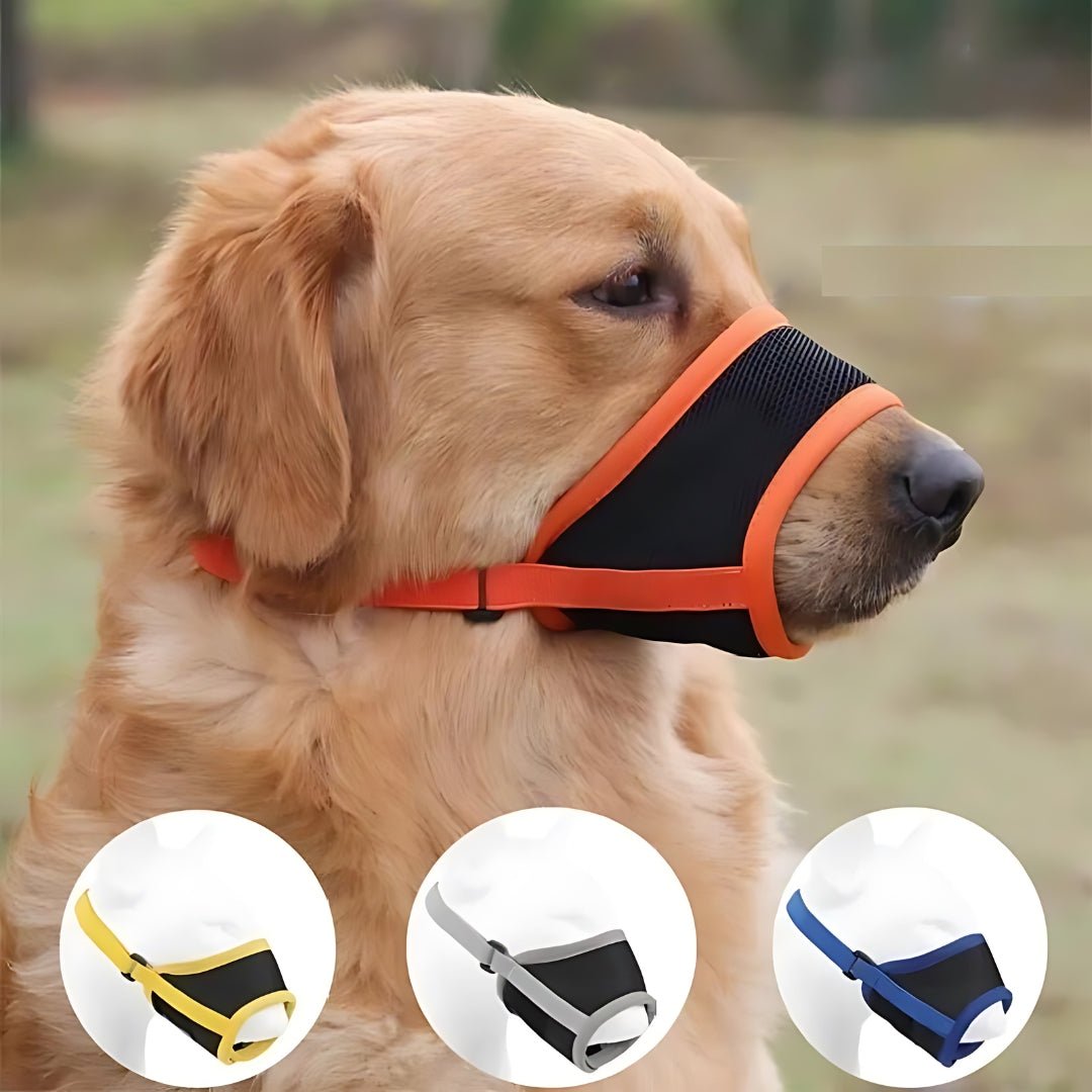 Soft Mesh Dog Muzzle — Breathable & Adjustable Fit