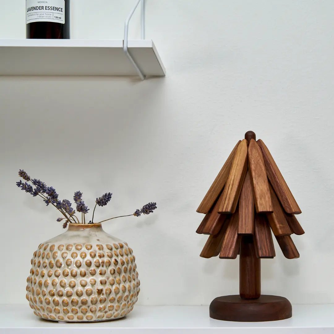 Wooden Trivet Stand — Elegant Kitchen Organizer
