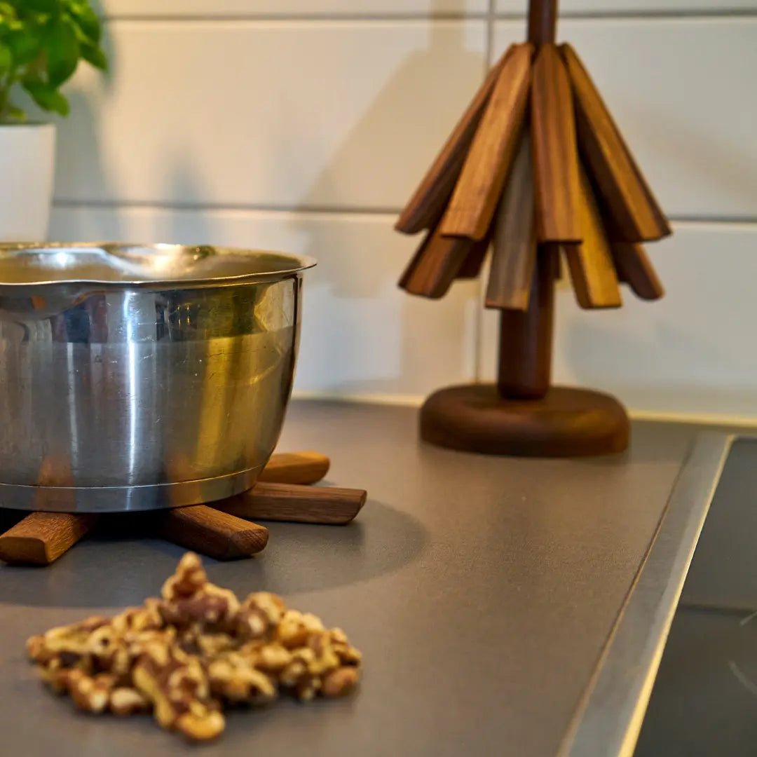 Wooden Trivet Stand — Elegant Kitchen Organizer