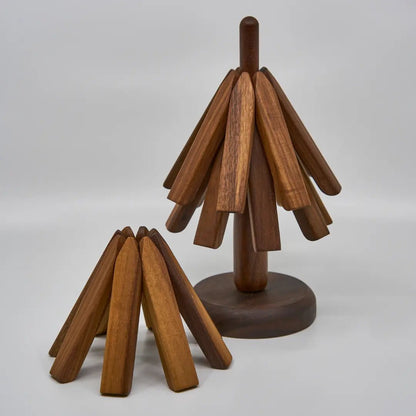 Wooden Trivet Stand — Elegant Kitchen Organizer