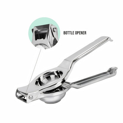 Stainless Steel Citrus Juicer — Manual Lemon Press