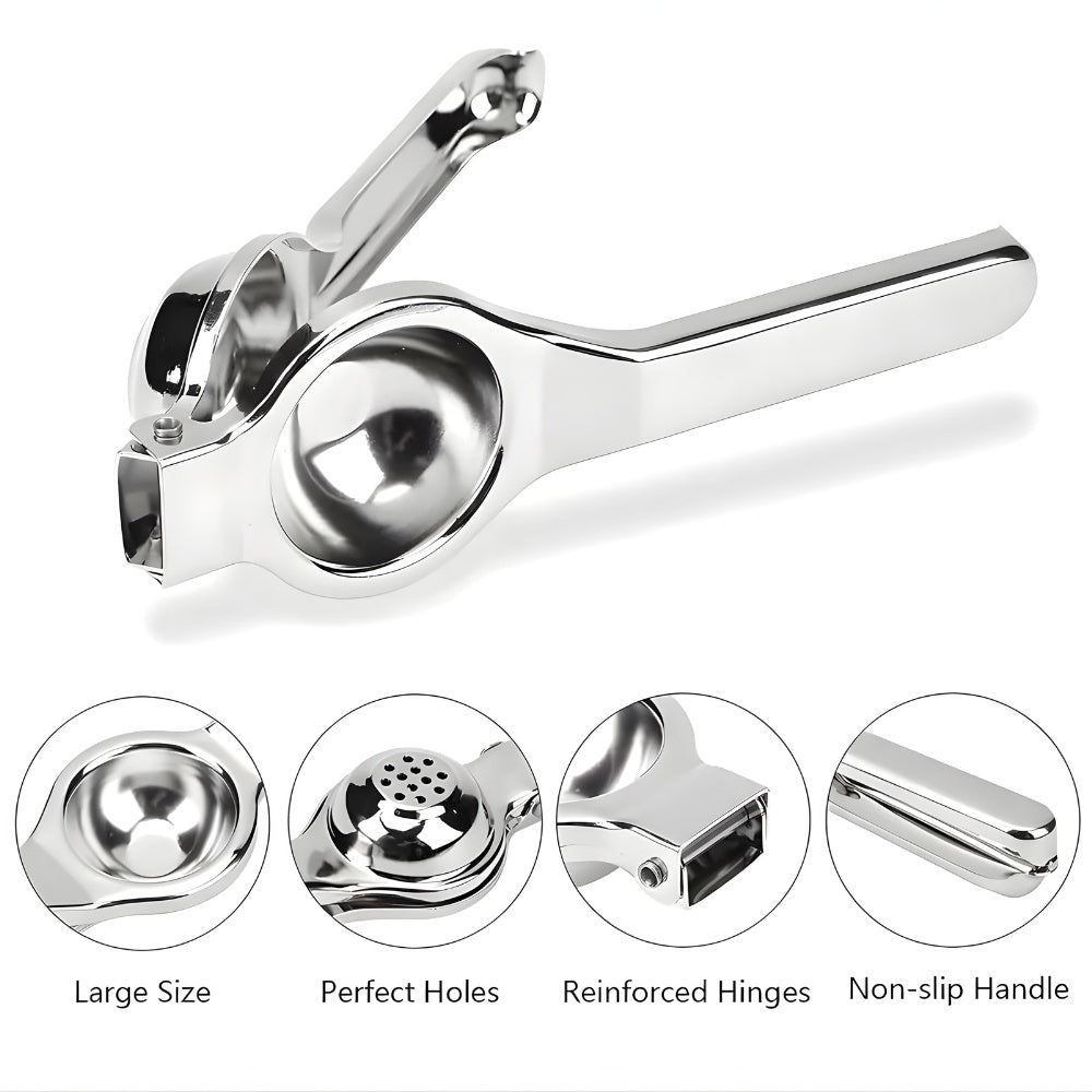 Stainless Steel Citrus Juicer — Manual Lemon Press