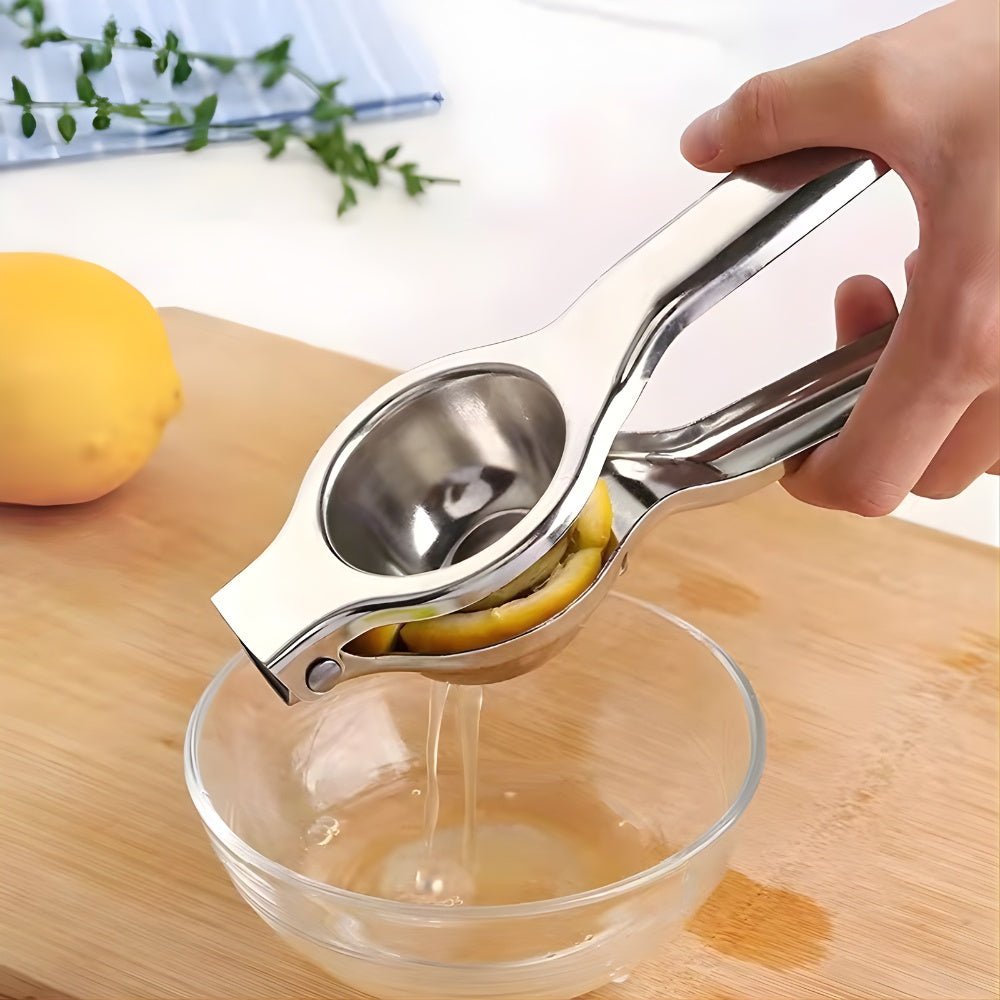 Stainless Steel Citrus Juicer — Manual Lemon Press