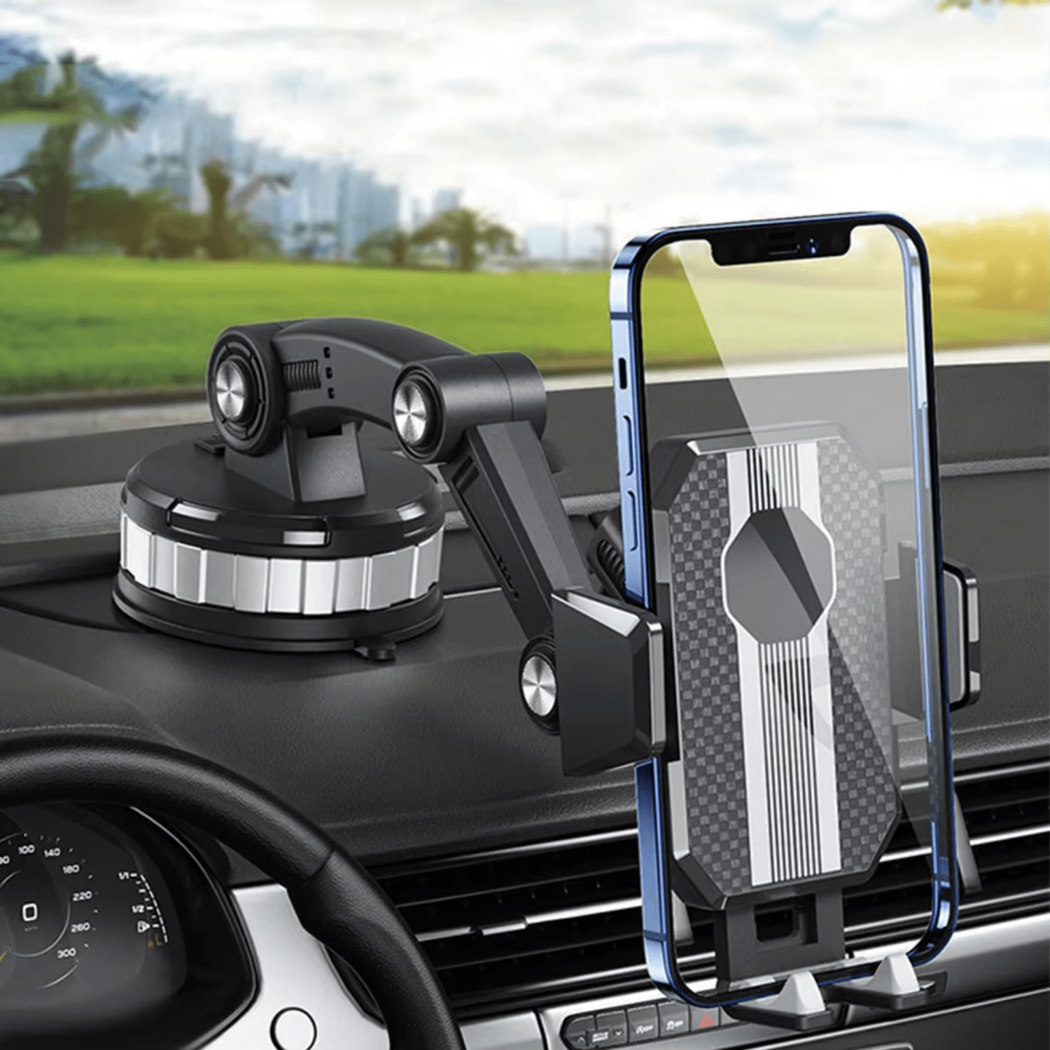 Car Phone Holder — Strong Suction, 360 Rotation