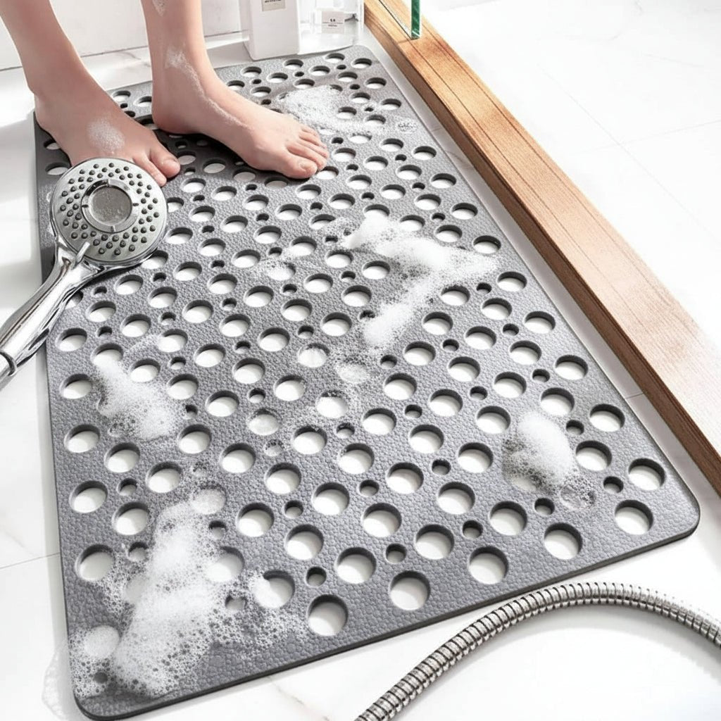 Non-Slip PVC Shower Mat — Suction Cup Safety