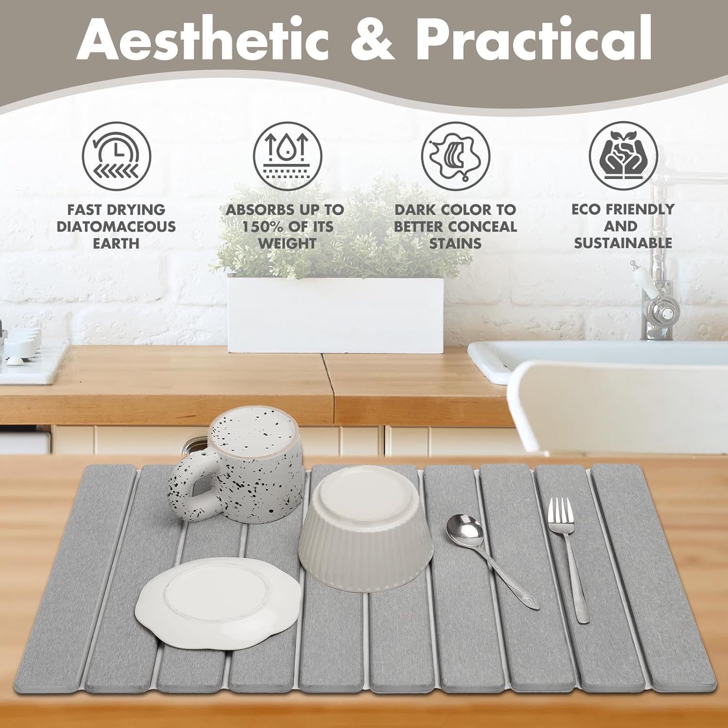 Diatomite Drying Mat — Instant Absorption