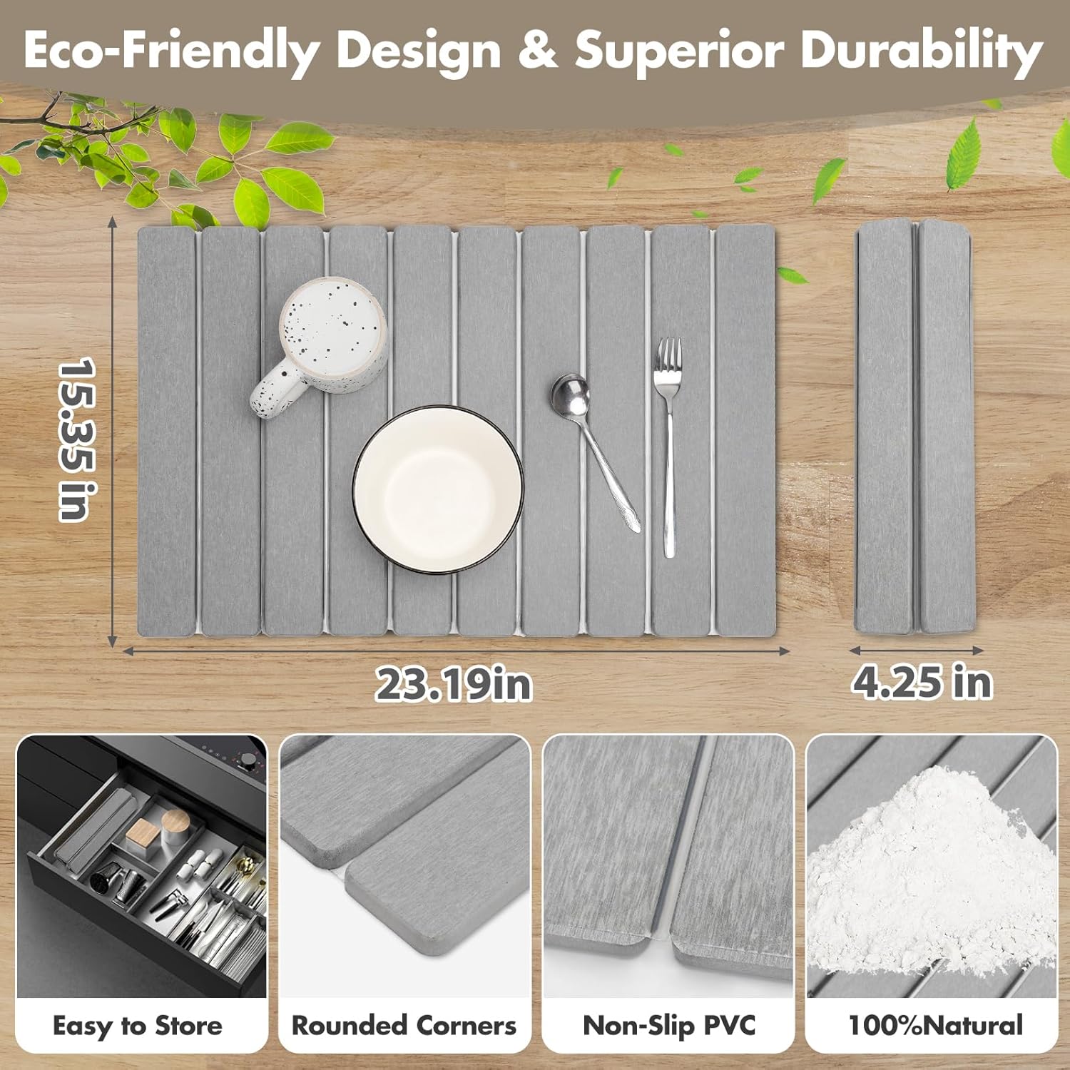Diatomite Drying Mat — Instant Absorption
