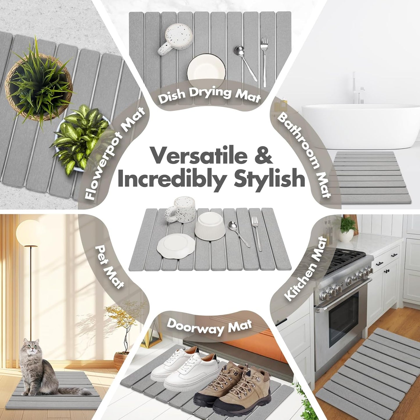 Diatomite Drying Mat — Instant Absorption