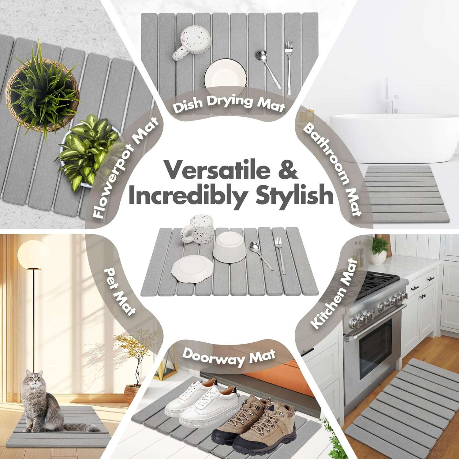 Diatomite Drying Mat — Instant Absorption
